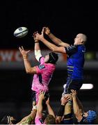 10 December 2017; Devin Toner of Leinster competes in a lineout against Mitch Lees of Exeter Chiefs during the European Rugby Champions Cup Pool 3 Round 3 match between Exeter Chiefs and Leinster at Sandy Park in Exeter, England. Photo by Brendan Moran/Sportsfile