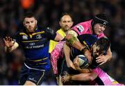10 December 2017; Jonathan Sexton of Leinster is tackled by Jack Yeandle and Mitch Lees of Exeter Chiefs during the European Rugby Champions Cup Pool 3 Round 3 match between Exeter Chiefs and Leinster at Sandy Park in Exeter, England. Photo by Brendan Moran/Sportsfile