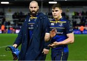 10 December 2017; Scott Fardy and Garry Ringrose of Leinster after the European Rugby Champions Cup Pool 3 Round 3 match between Exeter Chiefs and Leinster at Sandy Park in Exeter, England. Photo by Brendan Moran/Sportsfile
