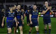 10 December 2017; Leinster players, from left, Rob Kearney, Robbie Henshaw, Jack Conan and Devin Toner after the European Rugby Champions Cup Pool 3 Round 3 match between Exeter Chiefs and Leinster at Sandy Park in Exeter, England.  Photo by Brendan Moran/Sportsfile