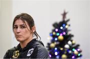 11 December 2017; Katie Taylor during a press conference at the Courthouse Hotel, in Shoreditch, London, ahead of her WBA Lightweight World Title fight against Jessica McCaskill. Photo by Stephen McCarthy/Sportsfile