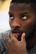 11 December 2017; Lawrence Okolie during a press conference at the Courthouse Hotel, in Shoreditch, London, ahead of his undercard bout at York Hall. Photo by Stephen McCarthy/Sportsfile