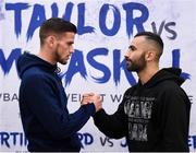11 December 2017; Martin Ward, left, and Jili Giner during a press conference at the Courthouse Hotel, in Shoreditch, London, ahead of their vacant European Super-Featherweight Championship bout at York Hall. Photo by Stephen McCarthy/Sportsfile