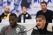 11 December 2017; Conor Benn during a press conference at the Courthouse Hotel, in Shoreditch, London, ahead of his undercard bout at York Hall. Photo by Stephen McCarthy/Sportsfile