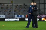 10 December 2017; Leinster head coach Leo Cullen, left, and Exeter Chiefs head coach Rob Baxter prior to the European Rugby Champions Cup Pool 3 Round 3 match between Exeter Chiefs and Leinster at Sandy Park in Exeter, England. Photo by Brendan Moran/Sportsfile
