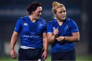 9 December 2017; Lindsay Peat, left, and Cliodhna Moloney of Leinster during the Women's Interprovincial Series match between Leinster and Connacht at Donnybrook Stadium in Dublin. Photo by David Fitzgerald/Sportsfile