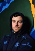 12 December 2017; Robbie Henshaw poses for a portrait after a Leinster rugby press conference at UCD in Dublin. Photo by Brendan Moran/Sportsfile