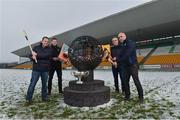 12 December 2017; Wexford manager Davy Fitzgerald, left, with, from left, Kilkenny selector Derek Lyng, Offaly Manager Kevin Martin and Dublin selector and coach Anthony Cunningham at the launch of the Bord na Móna Leinster GAA series at Bord na Móna O'Connor Park, Tullamore, Co Offaly. The Bord na Móna Leinster Series comprises of the Bord na Móna O’Byrne Cup, Bord na Móna Walsh Cup and the Bord na Móna Kehoe Cup. Photo by Matt Browne/Sportsfile