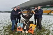 12 December 2017; Wexford manager Davy Fitzgerald, left, with, from left, Offaly Manager Kevin Martin, Kilkenny selector Derek Lyng and Dublin selector and coach Anthony Cunningham at the launch of the Bord na Móna Leinster GAA series at Bord na Móna O'Connor Park, Tullamore, Co Offaly. The Bord na Móna Leinster Series comprises of the Bord na Móna O’Byrne Cup, Bord na Móna Walsh Cup and the Bord na Móna Kehoe Cup. Photo by Matt Browne/Sportsfile