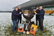 12 December 2017; Wexford manager Davy Fitzgerald, left, with, from left, Offaly Manager Kevin Martin, Kilkenny selector Derek Lyng and Dublin selector and coach Anthony Cunningham at the launch of the Bord na Móna Leinster GAA series at Bord na Móna O'Connor Park, Tullamore, Co Offaly. The Bord na Móna Leinster Series comprises of the Bord na Móna O’Byrne Cup, Bord na Móna Walsh Cup and the Bord na Móna Kehoe Cup. Photo by Matt Browne/Sportsfile