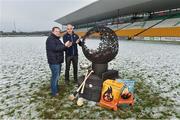 12 December 2017; Wexford manager Davy Fitzgerald, left, with Dublin selector and coach Anthony Cunningham at the launch of the Bord na Móna Leinster GAA series at Bord na Móna O'Connor Park, Tullamore, Co Offaly. The Bord na Móna Leinster Series comprises of the Bord na Móna O’Byrne Cup, Bord na Móna Walsh Cup and the Bord na Móna Kehoe Cup. Photo by Matt Browne/Sportsfile