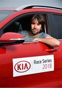 12 December 2017; Olympians Catherina McKiernan and Mick Clohisey today announced with Kia Motors Ireland, a new nationwide running race series for 2018. The KIA race series will bring together seven well established regionally races around Ireland under one umbrella with a new finale event in Mondello Park organised by Pop Up Races. Pictured at the launch is Mick Clohisey at Mondello Park in Naas, Co Kildare. Photo by Sam Barnes/Sportsfile