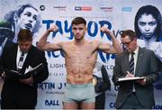 12 December 2017; Martin Ward weighs in at the Courthouse Hotel in Shoreditch, London, ahead of his vacant European Super Featherweight Title bout against Juli Giner. Photo by Stephen McCarthy/Sportsfile