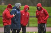 12 December 2017; Ian Keatley, Simon Zebo, Keith Earls, and Conor Murray sit out Munster Rugby squad training at the University of Limerick in Limerick. Photo by Diarmuid Greene/Sportsfile