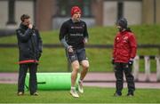 12 December 2017; Andrew Conway trains separate from team-mates with lead physiotherapist Damien Mordan, left, and strength and conditioning coach PJ Wilson during Munster Rugby squad training at the University of Limerick in Limerick. Photo by Diarmuid Greene/Sportsfile
