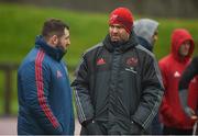 12 December 2017; James Cronin and Billy Holland sit out Munster Rugby squad training at the University of Limerick in Limerick. Photo by Diarmuid Greene/Sportsfile