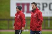 12 December 2017; Munster head coach Johann van Graan with elite player development Coach Greig Oliver during Munster Rugby squad training at the University of Limerick in Limerick. Photo by Diarmuid Greene/Sportsfile