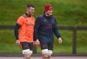 12 December 2017; Peter O'Mahony and Jack O'Donoghue make their way out for Munster Rugby squad training at the University of Limerick in Limerick. Photo by Diarmuid Greene/Sportsfile