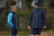 13 December 2017; Head coach Leo Cullen, right, with senior coach Stuart Lancaster during Leinster rugby squad training at UCD in Dublin. Photo by Brendan Moran/Sportsfile