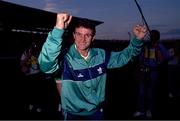 15 November 1989; Kevin Moran of Republic of Ireland celebrates qualification for the World Cup after the FIFA World Cup Qualifying match between Matla and Republic of Ireland at the Ta'Qali Stadium in Valetta, Malta. Photo by Ray McManus/Sportsfile