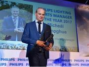 13 December 2017; Galway hurling manager Micheál Donoghue after being named the Philips Lighting Sports Manager of the Year 2017 during the Philips Lighting Sports Manager of the Year 2017 awards at The Intercontinental Hotel, Simmonscourt Road, in Ballsbridge, Dublin. Photo by Seb Daly/Sportsfile