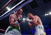 13 December 2017; Ted Cheeseman, right, and Tony Dixon during their Super Welterweight bout at York Hall in London, England. Photo by Stephen McCarthy/Sportsfile