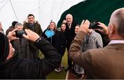 14 December 2017; Minister of State for Disability Issues Finian McGrath T.D. poses for photographs with attendees during his visit to Sutton Tennis Club and the Enjoy Tennis programme. Tennis Ireland were recently awarded a €28,000 grant to support the Enjoy Tennis Programme, which operates at 65 clubs around the country and involves over 800 participants. Tennis Ireland also recently won best national governing body at the CARA National Inclusion Awards. Photo by Sam Barnes/Sportsfile