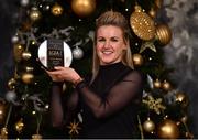 15 December 2017; Fiona McHale of Carnacon with her Player of the Month Award for December, at The Croke Park Hotel in Dublin. Photo by Matt Browne/Sportsfile