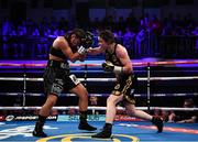 13 December 2017; Katie Taylor, right, and Jessica McCaskill during their WBA Lightweight World Title fight at York Hall in London, England. Photo by Stephen McCarthy/Sportsfile