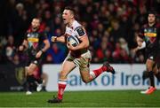 15 December 2017; John Cooney of Ulster scores his side's fifth try during the European Rugby Champions Cup Pool 1 Round 4 match between Ulster and Harlequins at the Kingspan Stadium in Belfast. Photo by Ramsey Cardy/Sportsfile