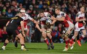 15 December 2017; Iain Henderson of Ulster, supported by Callum Black and Chris Henry, in action against Lewis Boyce of Harlequins during the European Rugby Champions Cup Pool 1 Round 4 match between Ulster and Harlequins at the Kingspan Stadium in Belfast. Photo by Oliver McVeigh/Sportsfile