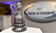 16 December 2017; A general view of the Provincial Towns Cup at the Bank of Ireland Provincial Towns Cup Draw in Bank of Ireland Ballsbridge branch. The teams going head to head in the Bank of Ireland Provincial Towns Cup were revealed in a draw on Saturday 16th December ahead of the Leinster v Exeter match at the Aviva Stadium. Players Adam Byrne, Tom Daly and Peter Dooley were on hand to announce the first round of the Draw which was streamed via Facebook Live from the Ballsbridge Branch in Dublin to clubs and fans from around the province. Bank of Ireland has proudly partnered with Leinster Rugby since 2007 and recently announced a 5 year extension of their sponsorship through to the 2023 season. The partnership encompasses all Leinster Rugby activity, from the professional team right through to grassroots community, club and schools level. Bank of Ireland Branch in Ballsbridge, Dublin. Photo by Brendan Moran/Sportsfile