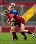 16 December 2017; Aine Staunton of Munster is tackled by Aine Donnelly of Leinster during the Women's Interprovincial Rugby match between Munster and Leinster at Thomond Park in Limerick. Photo by Eóin Noonan/Sportsfile