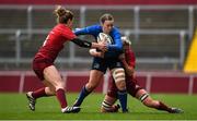 16 December 2017; Michelle Claffey of Leinster is tackled by Munster's Aine Staunton, left, and Siobhan Fleming during the Women's Interprovincial Rugby match between Munster and Leinster at Thomond Park in Limerick. Photo by Eóin Noonan/Sportsfile