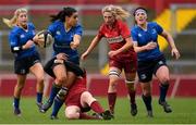16 December 2017; Sene Naoupu of Leinster is tackled by Syphonia Pua of Munster during the Women's Interprovincial Rugby match between Munster and Leinster at Thomond Park in Limerick. Photo by Eóin Noonan/Sportsfile