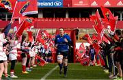 16 December 2017; Paula Fitzpatrick of Leinster leads her side out ahead of the Women's Interprovincial Rugby match between Munster and Leinster at Thomond Park in Limerick. Photo by Eóin Noonan/Sportsfile