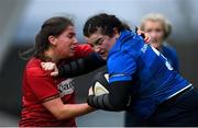 16 December 2017; Fiona O’Brien of Leinster is tackled by Ellen Murphy of Munster during the Women's Interprovincial Rugby match between Munster and Leinster at Thomond Park in Limerick. Photo by Eóin Noonan/Sportsfile
