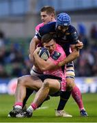 16 December 2017; Sam Simmonds of Exeter Chiefs is tackled by Scott Fardy of Leinster during the European Rugby Champions Cup Pool 3 Round 4 match between Leinster and Exeter Chiefs at the Aviva Stadium in Dublin. Photo by Ramsey Cardy/Sportsfile