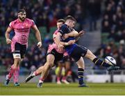 16 December 2017; Luke McGrath of Leinster is tackled by Sam Simmonds of Exeter Chiefs during the European Rugby Champions Cup Pool 3 Round 4 match between Leinster and Exeter Chiefs at the Aviva Stadium in Dublin. Photo by Seb Daly/Sportsfile