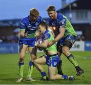 16 December 2017; Kieran Marmion of Connacht is congratulated by teammates Darragh Leader, left, and Cillian Gallagher after scoring his side's fifth try during the European Rugby Challenge Cup Pool 5 Round 4 match between Connacht and Brive at the Sportsground in Galway. Photo by Matt Browne/Sportsfile