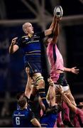 16 December 2017; Devin Toner of Leinster in action against Sam Skinner of Exeter Chiefs during a line-out during the European Rugby Champions Cup Pool 3 Round 4 match between Leinster and Exeter Chiefs at the Aviva Stadium in Dublin. Photo by Seb Daly/Sportsfile