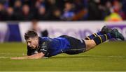 16 December 2017; Luke McGrath of Leinster scores his side's first try during the European Rugby Champions Cup Pool 3 Round 4 match between Leinster and Exeter Chiefs at the Aviva Stadium in Dublin. Photo by Brendan Moran/Sportsfile