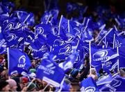 16 December 2017; A general view of Leinster branded supporters' flags during the European Rugby Champions Cup Pool 3 Round 4 match between Leinster and Exeter Chiefs at the Aviva Stadium in Dublin. Photo by Seb Daly/Sportsfile