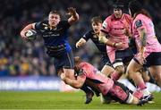 16 December 2017; Tadhg Furlong of Leinster is tackled by Matt Kvesic of Exeter Chiefs during the European Rugby Champions Cup Pool 3 Round 4 match between Leinster and Exeter Chiefs at the Aviva Stadium in Dublin. Photo by Brendan Moran/Sportsfile