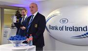 16 December 2017; Niall Rynne, President, Leinster Branch, speaking at the Bank of Ireland Provincial Towns Cup Draw in Bank of Ireland Ballsbridge branch. The teams going head to head in the Bank of Ireland Provincial Towns Cup were revealed in a draw on Saturday 16th December ahead of the Leinster v Exeter match at the Aviva Stadium. Players Adam Byrne, Tom Daly and Peter Dooley were on hand to announce the first round of the Draw which was streamed via Facebook Live from the Ballsbridge Branch in Dublin to clubs and fans from around the province. Bank of Ireland has proudly partnered with Leinster Rugby since 2007 and recently announced a 5 year extension of their sponsorship through to the 2023 season. The partnership encompasses all Leinster Rugby activity, from the professional team right through to grassroots community, club and schools level. Bank of Ireland Branch in Ballsbridge, Dublin. Photo by Brendan Moran/Sportsfile