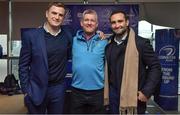 16 December 2017; Leinster players Jamie Heaslip and Dave Kearney with guests in the Blue Room ahead of the European Rugby Champions Cup Pool 3 Round 4 match between Leinster and Exeter Chiefs at the Aviva Stadium in Dublin. Photo by Brendan Moran/Sportsfile
