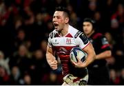15 December 2017; John Cooney of Ulster on the way to scoring his side's fifth try during the European Rugby Champions Cup Pool 1 Round 4 match between Ulster and Harlequins at the Kingspan Stadium in Belfast. Photo by Ramsey Cardy/Sportsfile