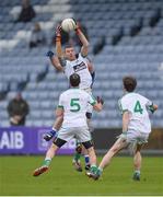 17 December 2017; Ronan Sweeney of Moorefield in action against Gary Glennon of St Loman's during the AIB Leinster GAA Football Senior Club Championship Final match between Moorefield and St Loman's at O'Moore Park in Portlaoise, Co Laois. Photo by Piaras Ó Mídheach/Sportsfile