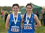 17 December 2017; Twin sisters Anna, left, and Orla O'Connor from Waterford AC after the Girls under-19 4000m at the AAI Novice & Juvenile Uneven Age XC Championships at the WIT Arena in Waterford. Photo by Matt Browne/Sportsfile