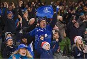 16 December 2017; Leinster supporters celeberate a try during the European Rugby Champions Cup Pool 3 Round 4 match between Leinster and Exeter Chiefs at the Aviva Stadium in Dublin. Photo by Stephen McCarthy/Sportsfile